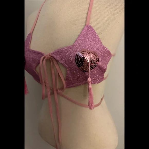 Sugar Thrillz Pink Star Bralette - Picture 3 of 12